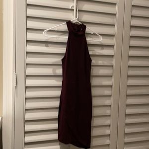 Forever 21 slim fit high neck dress with slit